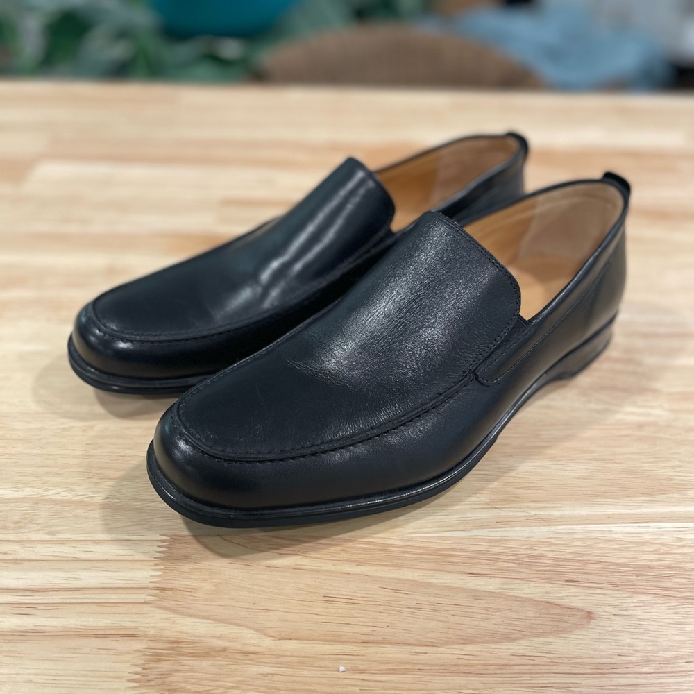 Coach Men’s Corbin Black Leather Loafers 9.5